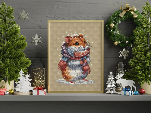 Уютный зимний хомяк (Светлана Сичкарь)